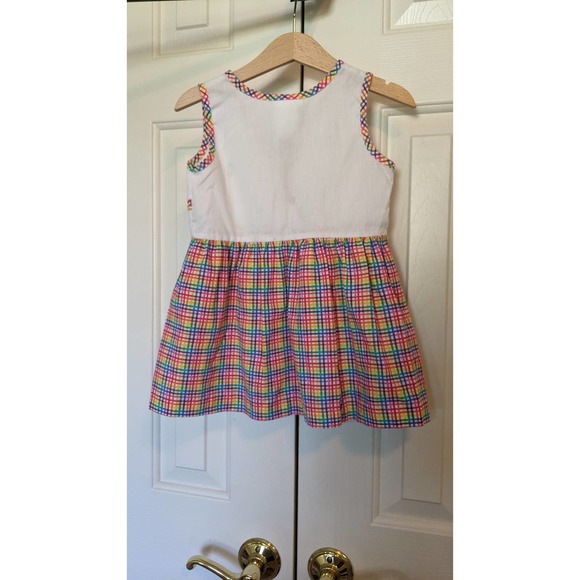 Butterfly Rainbow plaid tank dress  *2 small marks - Picture 2 of 6